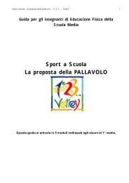 Programma Corso Docenti Scuola Media - pallavolo.com