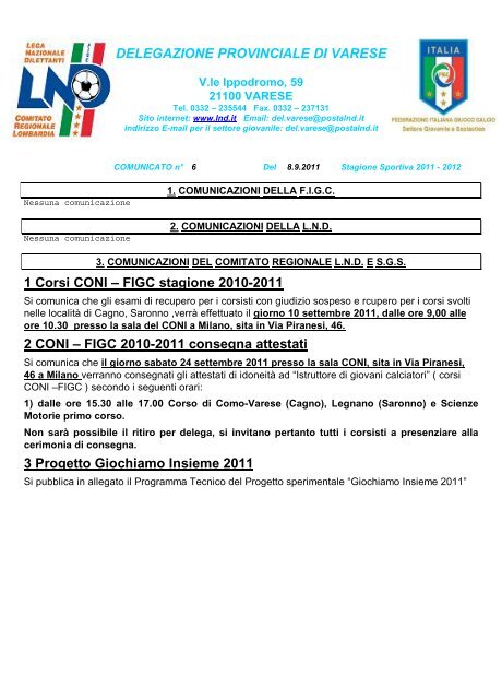SCARICA BOLLETTINO FIGC