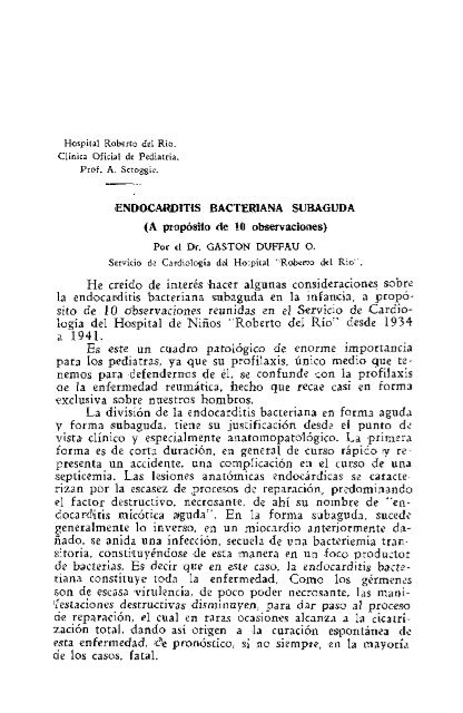 ENDOCARDITIS BACTERIANA SUBAGUDA - SciELO