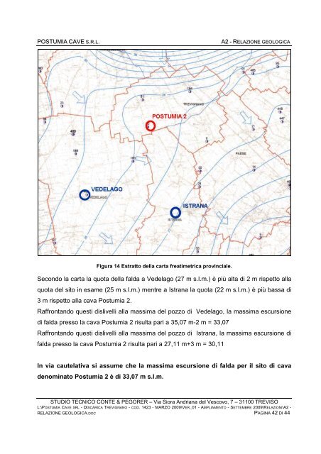 Relazione geologica - Ecologia - Provincia di Treviso