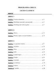 PROGRAMMA GRECO - Nuove Scuole