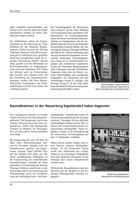 THÜRINGER SCHLÖSSER INFORMATIONEN - Stiftung Thüringer ...