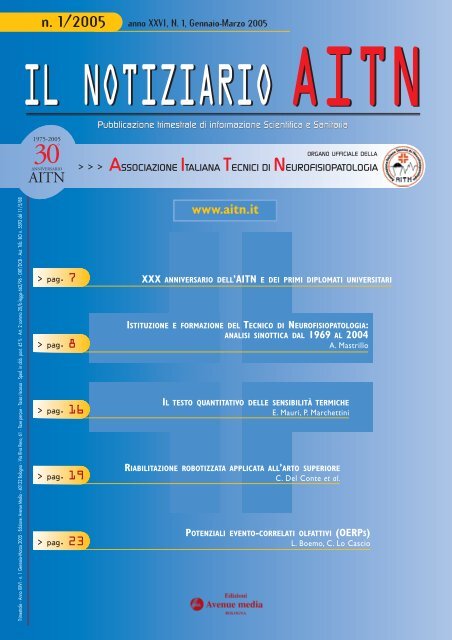 n. 1/2005 - Associazione Italiana Tecnici di Neurofisiopatologia