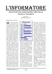 Anno 18° n. 2 gennaio 2013 - Facoltà Teologica dell'Italia ...