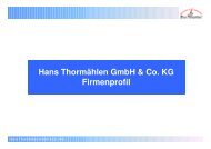 Das Unternehmen - Hans Thormählen GmbH & Co