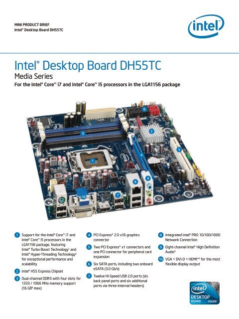 Intel® Desktop Board DH55TC - Thomas-Krenn.AG
