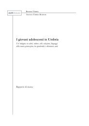 I giovani adolescenti in Umbria - AUR - Agenzia Umbria Ricerche