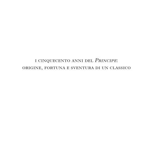 Il Principe - Treccani