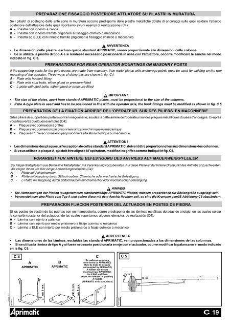 OPERATORE OLEODINAMICO PER CANCELLI AD ... - Aprimatic