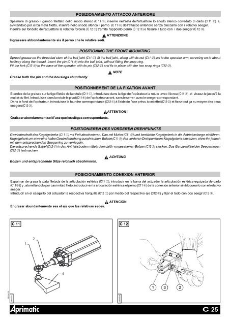 OPERATORE OLEODINAMICO PER CANCELLI AD ... - Aprimatic