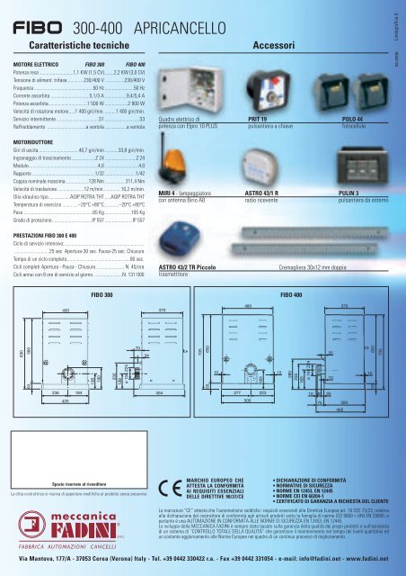 Cancelli automatici - TREMOLANTI RENZO