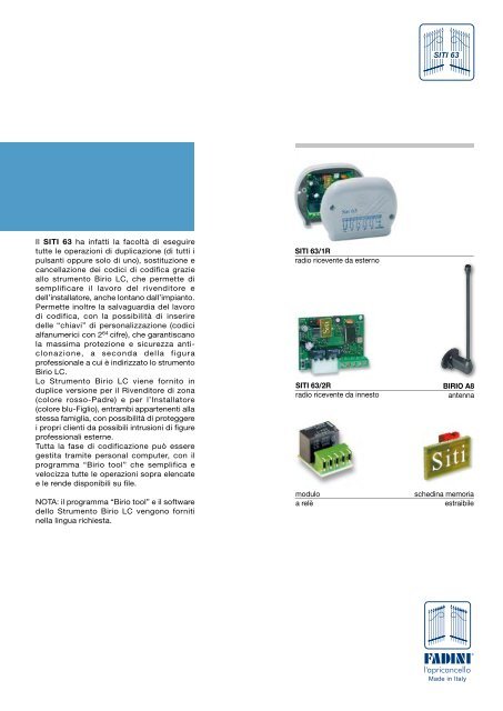 Cancelli automatici - TREMOLANTI RENZO