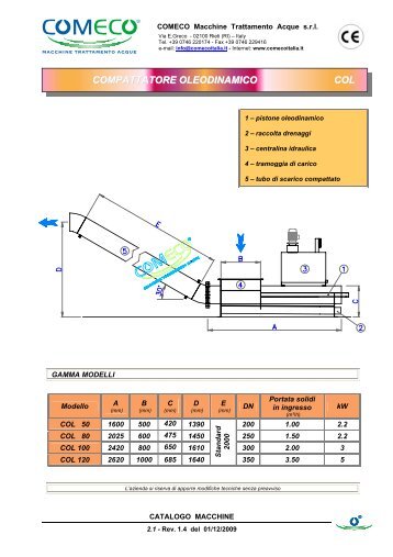 COMPATTATORE OLEODINAMICO COL - Comeco, Macchine ...