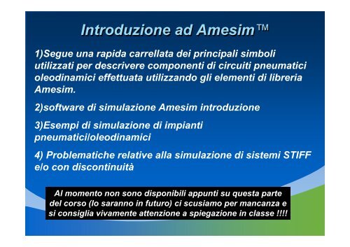 Appunti sui sistemi idraulici e pneumatici - Università degli Studi di ...