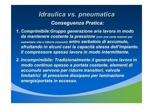 Appunti sui sistemi idraulici e pneumatici - Università degli Studi di ...