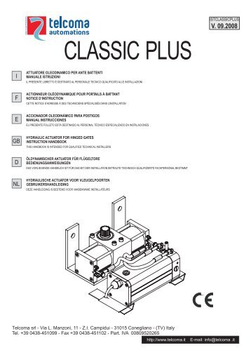 CLASSIC PLUS - Tege Torantriebe