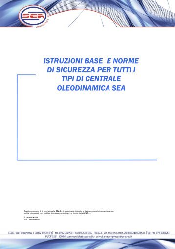 ISTRUZIONI BASE E NORME DI SICUREZZA PER TUTTI ... - Sea S.r.l.