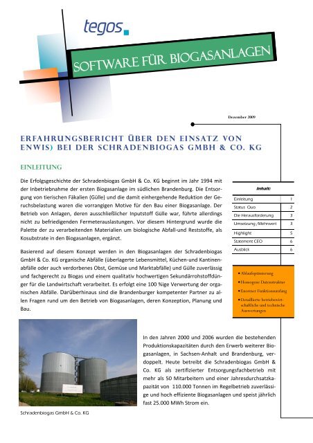 Referenzbericht Schradenbiogas GmbH