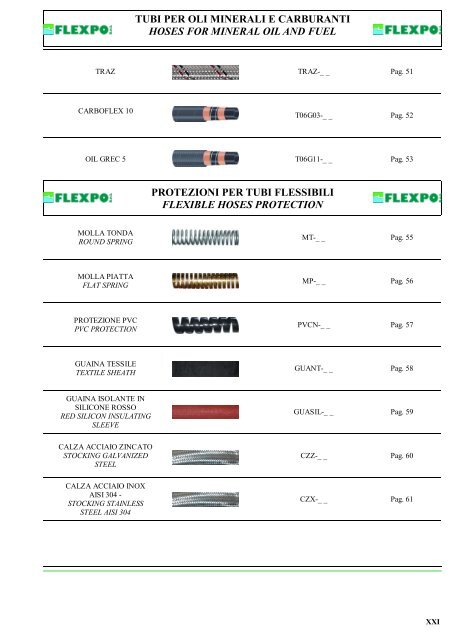 TUBI OLEODINAMICI OLEODYNAMIC HOSES