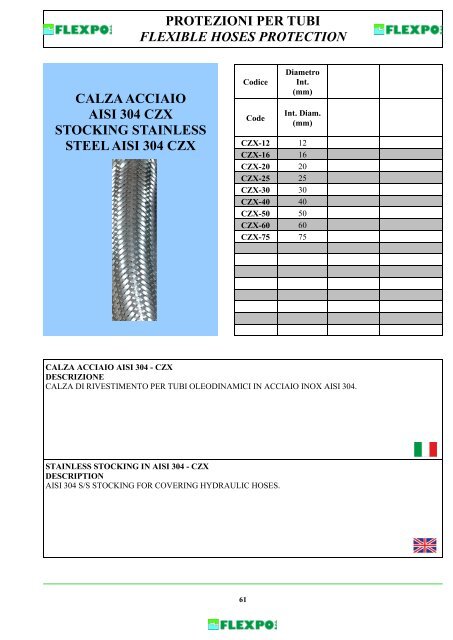 TUBI OLEODINAMICI OLEODYNAMIC HOSES