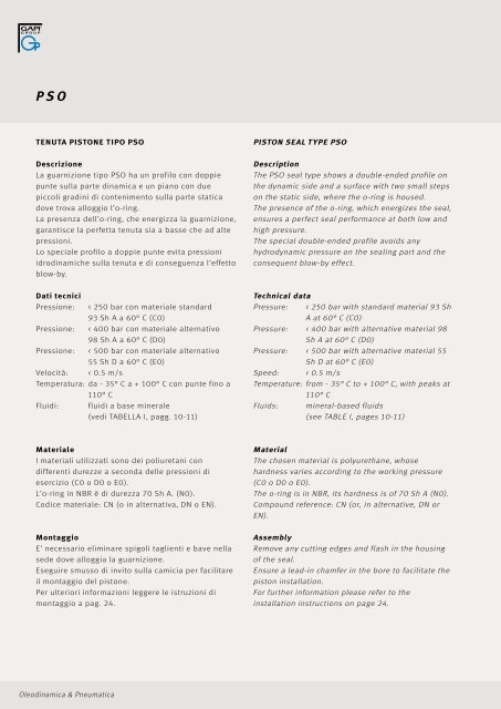 Oleodinamica/Pneumatica Hydraulic/ Pneumatic