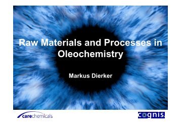 Raw Materials and Processes in Oleochemistry - abiosus