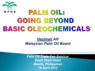 Palm Oil – The Feedstock for Global Oleochemical Industry