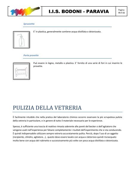 Vetreria laboratorio di chimica - Artiglio