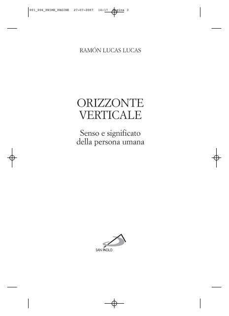 ORIZZONTE VERTICALE - Ramón Lucas Lucas, LC