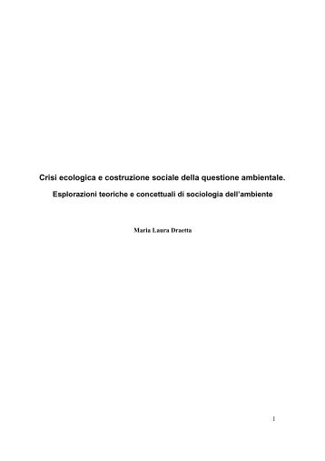 Dispensa Sociologia Ambiente.pdf - Scienze Politiche