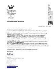 Lehrerbrief Puppentheater - Mecklenburgisches Staatstheater ...