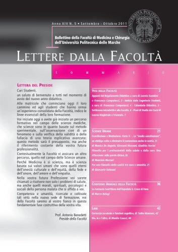 5.Lettere della Facoltà settembre-ottobre 2011.pdf - Facoltà di ...