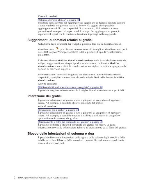 IBM Cognos Workspace Versione 10.2.0: Guida dell'utente