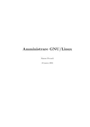 Amministrare GNU/Linux - Sistemista Linux