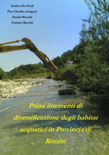 primi interventi di diversificazione degli habitat acquatici