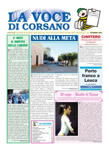 Dicembre 2006 - La Voce di Corsano