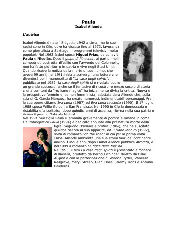 Isabel Allende L'autrice Isabel Allende è nata l' - Liceo Scientifico ...