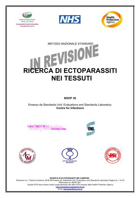 RICERCA DI ECTOPARASSITI NEI TESSUTI - italbioforma