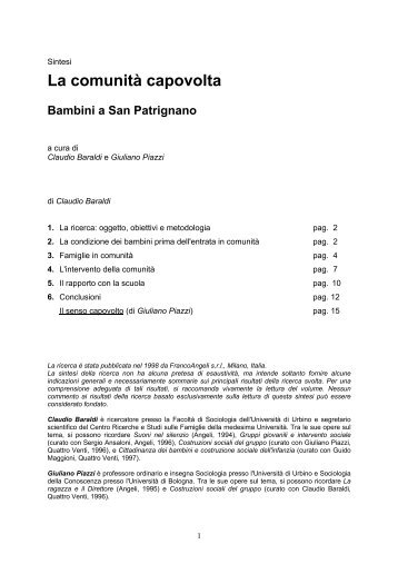 La comunità capovolta - San Patrignano