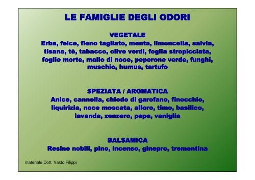 Fisiologia dei sensi e tecnica della degustazione