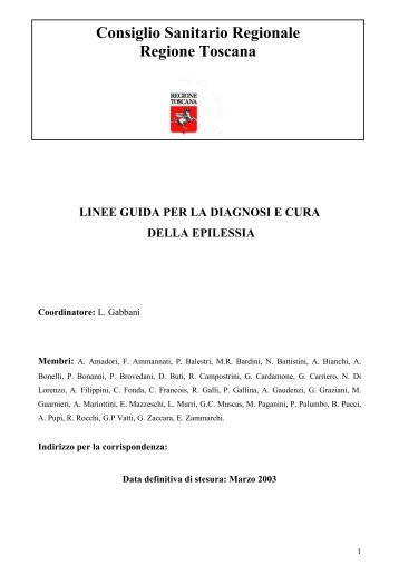 LG Epilessia - ASL 1 di Massa e Carrara