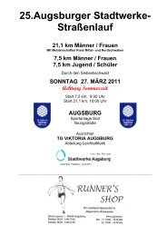 AUSSCHREIBUNG 5 / 10 KM - LAUF - TG Viktoria Augsburg