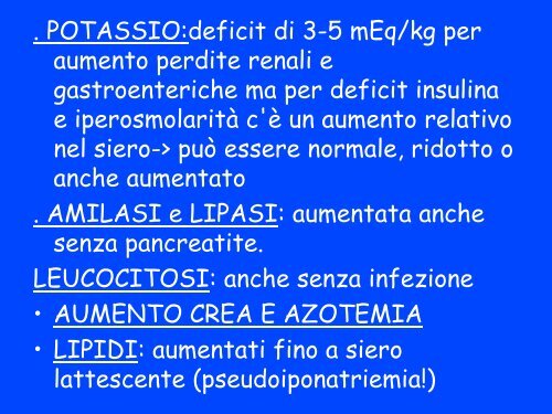 Le emergenze metaboliche