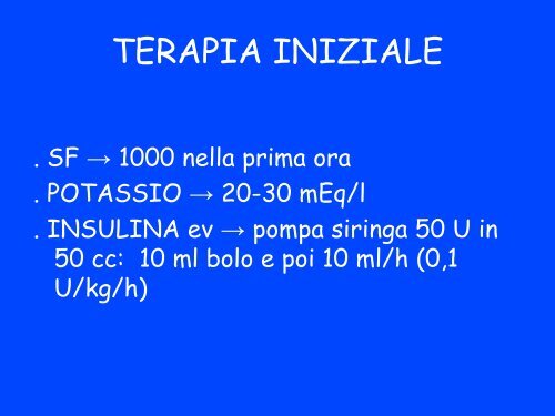 Le emergenze metaboliche