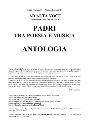 Antologia dei testi utilizzati - Liceo Scientifico Statale Edoardo Amaldi