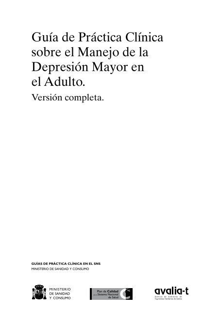 Guía de Práctica Clínica sobre el Manejo de la Depresión ... - Sergas