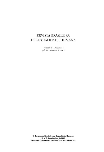 Untitled - Sociedade Brasileira de Estudos em Sexualidade Humana