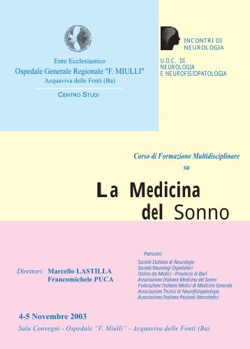 La Medicina del Sonno - F. Miulli