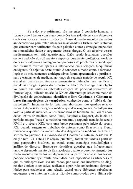 A Bíblia da farmacologia e os antidepressivos