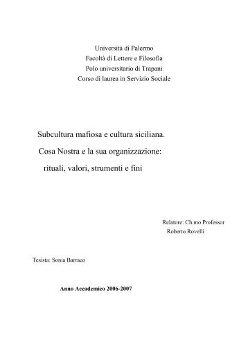 Subcultura mafiosa e cultura siciliana - La Processione dei Misteri